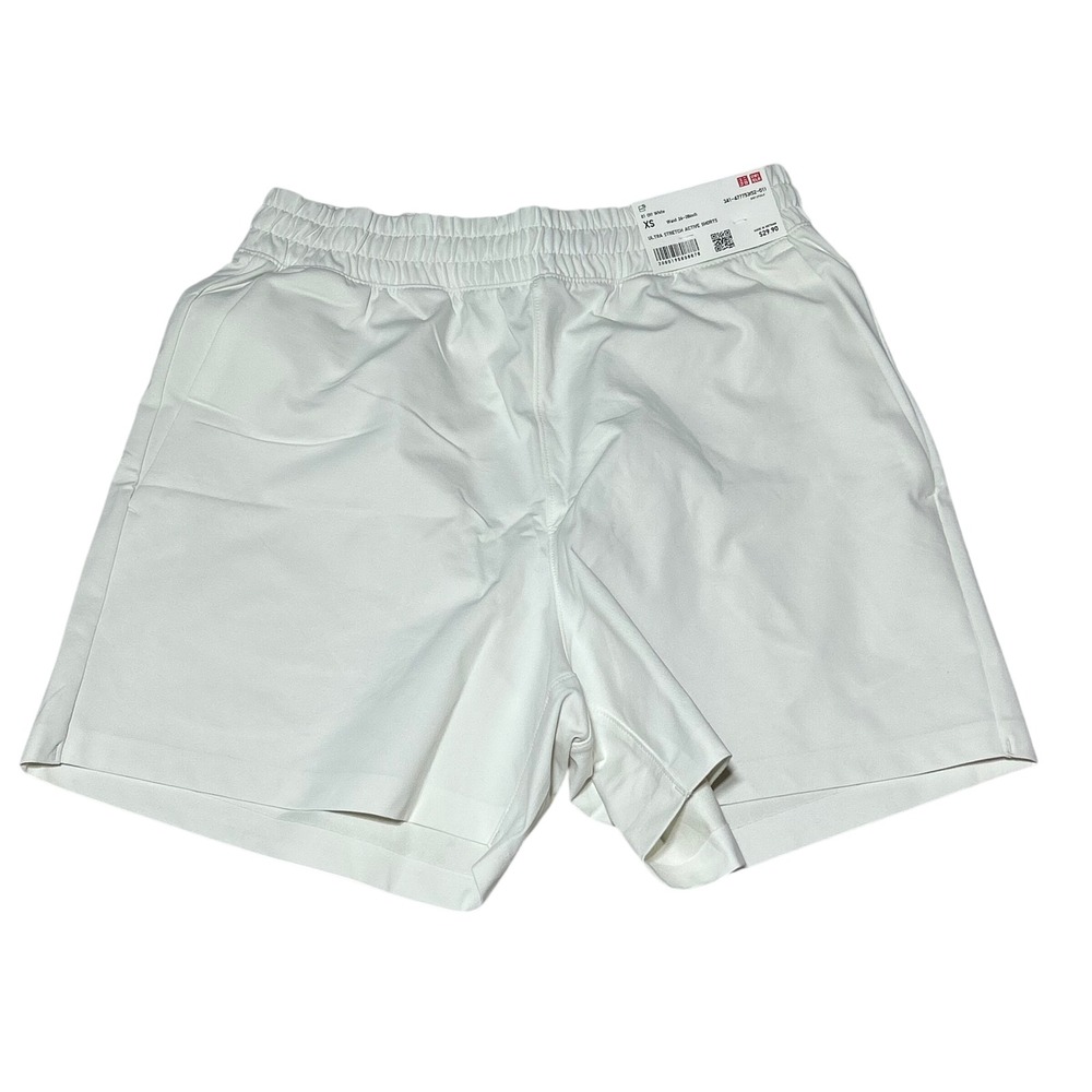 NEW Uniqlo Ultra Stretch Active Shorts Off White XS 341-477753 Mens